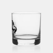 Zwei Pferde in der Liebe Schwarz-weißes Pferdefreu Whiskyglas (Links)