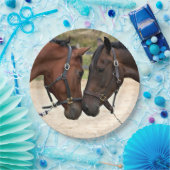 Zwei Pferde Liebe Pappteller (Party)