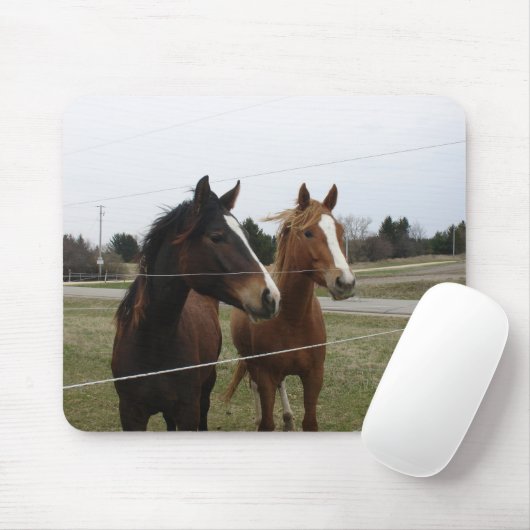 Zwei Pferde Mousepad (Mit Mouse)