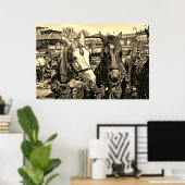 Zwei Pferde Poster (Heimbüro)