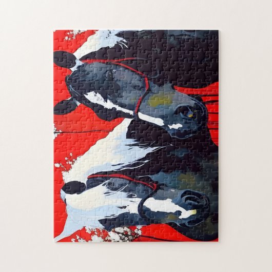 Zwei Pferde Puzzle (Vertikal)