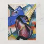 Zwei Pferde, rot und blau von Franz Marc Postkarte (Vorderseite)