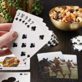 Zwei Pferde Spielkarten (In Situ)