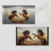 Zwei Pferde Visitenkarte (Vorne/Hinten)