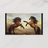 Zwei Pferde Visitenkarte (Rückseite)