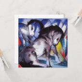 Zwei Pferde (von Franz Marc) Karte (Vorderseite/Rückseite Beispiel)