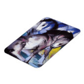 Zwei Pferde (von Franz Marc) Magnet (Linke Seite)