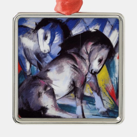 Zwei Pferde (von Franz Marc) Ornament Aus Metall (Vorne)
