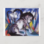 Zwei Pferde von Franz Marc Postkarte (Vorderseite)