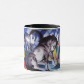Zwei Pferde (von Franz Marc) Tasse (Zentrum)
