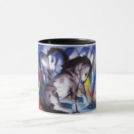Zwei Pferde (von Franz Marc) Tasse