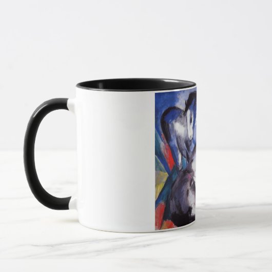Zwei Pferde (von Franz Marc) Tasse (Links)