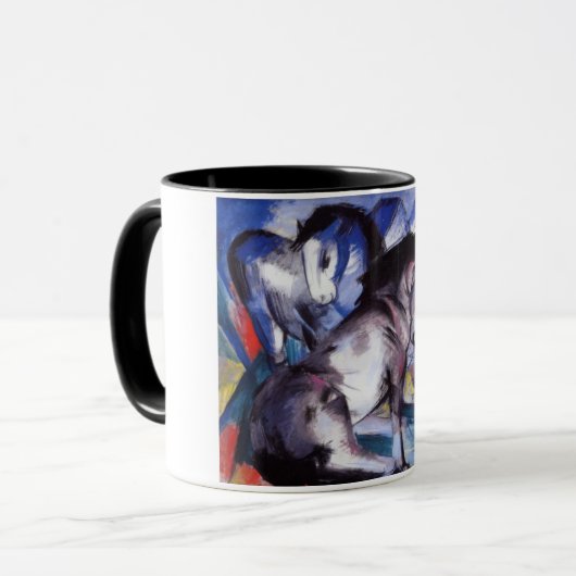 Zwei Pferde (von Franz Marc) Tasse (Vorderseite Links)