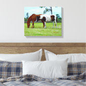 Zwei Pferde weiden Leinwand (Insitu (Schlafzimmer))