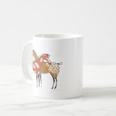 Zwei PferdeAppaloosa u. Farben-Entwurf Kaffeetasse (Vorderseite Links)