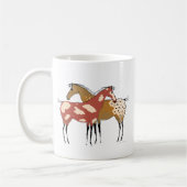 Zwei PferdeAppaloosa u. Farben-Entwurf Kaffeetasse (Links)