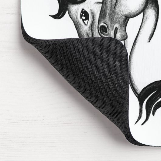 Zwei Pferdeköpfe Mousepad (Ecke)