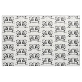 zwei Pferdeköpfe und Hufeisen Stoff (Fat Quarter (45,7 x 55,9 cm))
