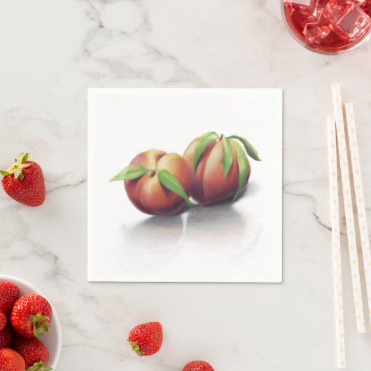 Zwei Pfirsiche - Napkin Serviette (Beispiel)