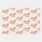 Zwei Pfirsiche zum Umhüllen von Papierblättern Geschenkpapier Set (Vorderseite 2)