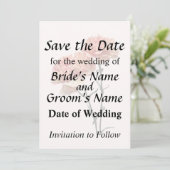 Zwei pfirsichfarbene Nelken Save The Date (Stehend Vorderseite)