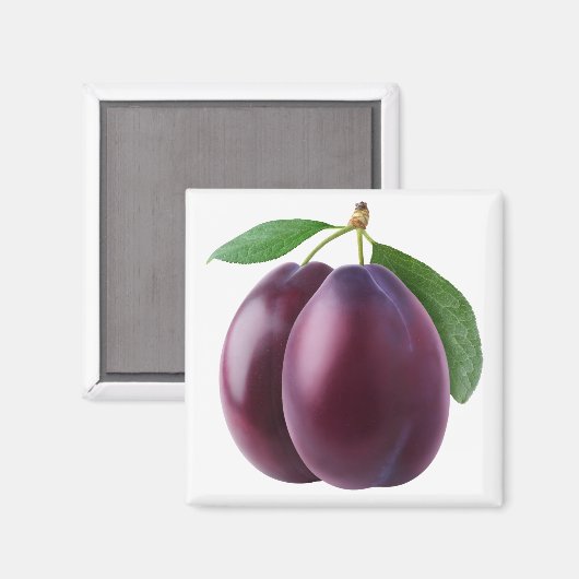 Zwei Pflaumen Magnet (Vorderseite/Rückseite)
