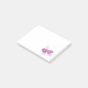 Zwei Pflaumenkiefern zeichnend Kunstposten Post-it Klebezettel