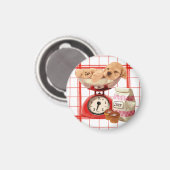 Zwei Pfund Niedlich Magnet (Vorderseite/Rückseite)