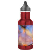 Zwei Phantastische Sakura-Blume. Rosa, blauer Hint Edelstahlflasche (Links)