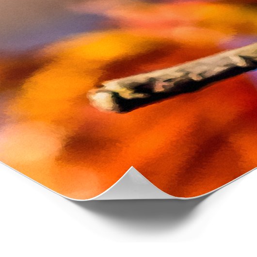 Zwei Phantastische Sakura-Blume. Rosa, blauer Hint Poster (Ecke)