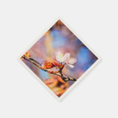 Zwei Phantastische Sakura-Blume. Rosa, blauer Hint Serviette (Ecke)