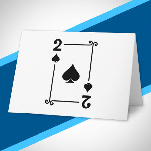 Zwei Pik-Anzug-Spielkarten modern 2 Karte