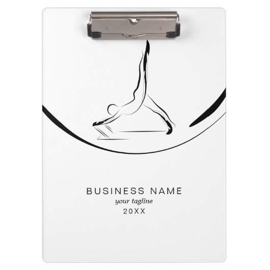 Zwei Pilates-Posen auf dem Reformer | Farbe Klemmbrett (Vorderseite)