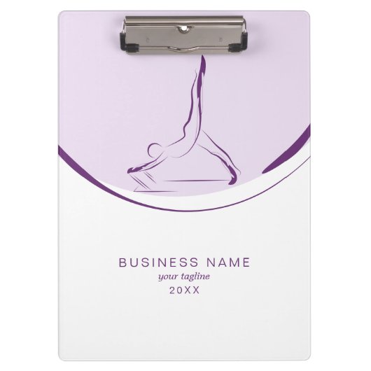 Zwei Pilates-Posen auf dem Reformer | Farbe Klemmbrett (Vorderseite)