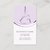 Zwei Pilates-Posen auf dem Reformer | Farbe Visitenkarte (Rückseite)