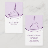 Zwei Pilates-Posen auf dem Reformer | Farbe Visitenkarte (Vorne/Hinten)