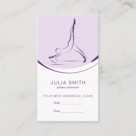 Zwei Pilates-Posen auf dem Reformer | Farbe Visitenkarte