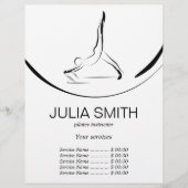 Zwei Pilates-Posen auf dem Reformer Flyer (Vorne)