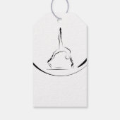 Zwei Pilates-Posen auf dem Reformer Geschenkanhänger (Rückseite)