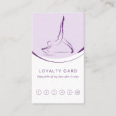 Zwei Pilates-Posen auf dem Reformer Treuekarte (Vorderseite)