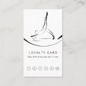 Zwei Pilates-Posen auf dem Reformer Treuekarte (Vorderseite)