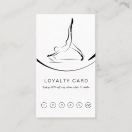 Zwei Pilates-Posen auf dem Reformer Treuekarte