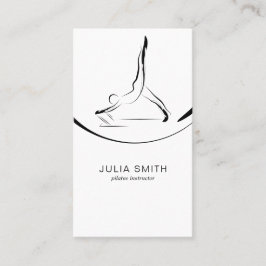 Zwei Pilates-Posen auf dem Reformer Visitenkarte