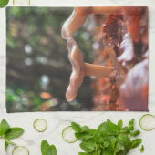 Zwei Pilze Geschirrtuch (Gefaltet)