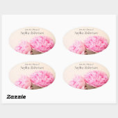 Zwei Pink-Buchzeichen Ovaler Aufkleber (Blatt)