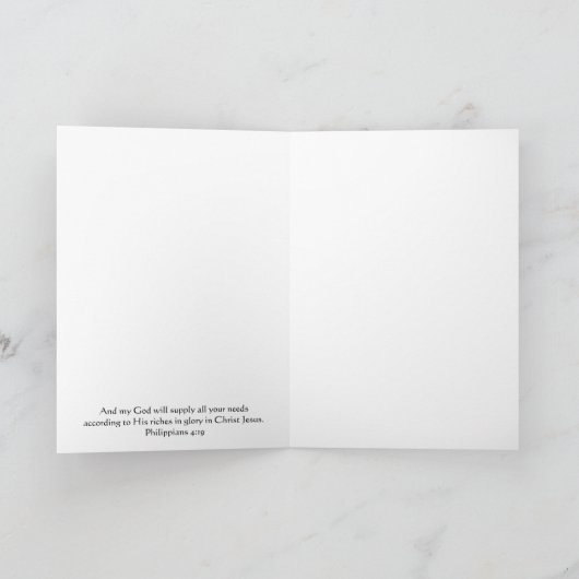Zwei Pink Lilies Scripture Card Philippianer 4:19 Karte (Innenseite)