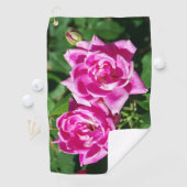 Zwei Pink Roses Golf Handtuch (Insitu)