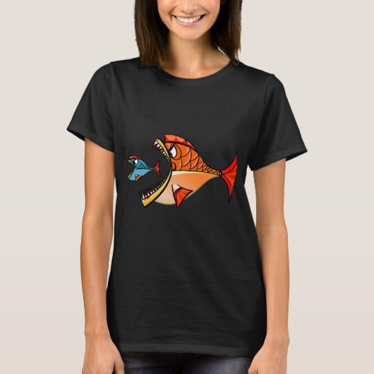 Zwei Piranhas T-Shirt (Vorderseite)