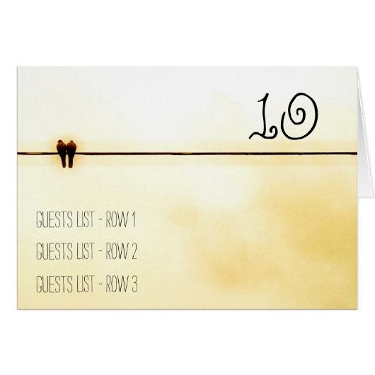 ZWEI - Platzhalter für Hochzeitstische (Vorderseite (Horizontal))