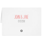 ZWEI - Platzhalter für Hochzeitstische (Rückseite Horizontal)